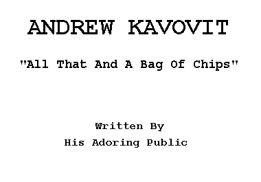 Performance Reviews of Andy Kavovit (K)