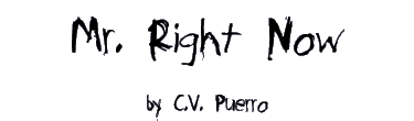 MR RIGHT NOW by C.V. Puerro