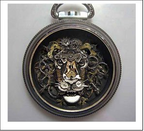device with lion face
